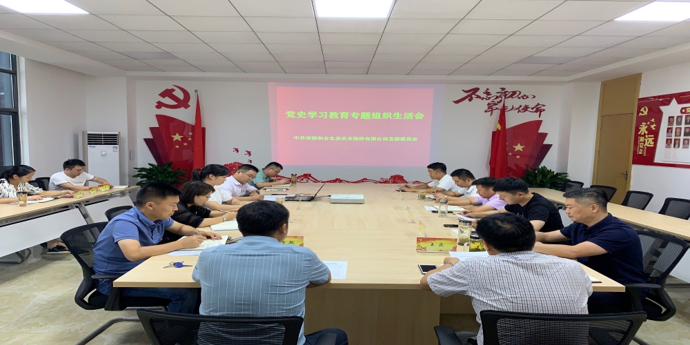 和合生態黨支部召開黨史學習教育專題組織生活會