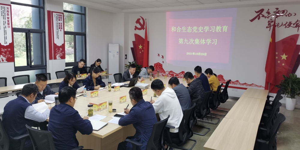 和合生態(tài)黨支部黨史學習教育第九次集體學習