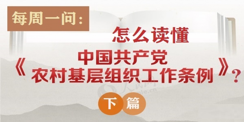 怎么讀懂《中國共產黨農村基層組織工作條例》？（下篇）