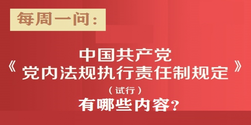 《中國共產黨黨內法規執行責任制規定（試行）》 有哪些內容？
