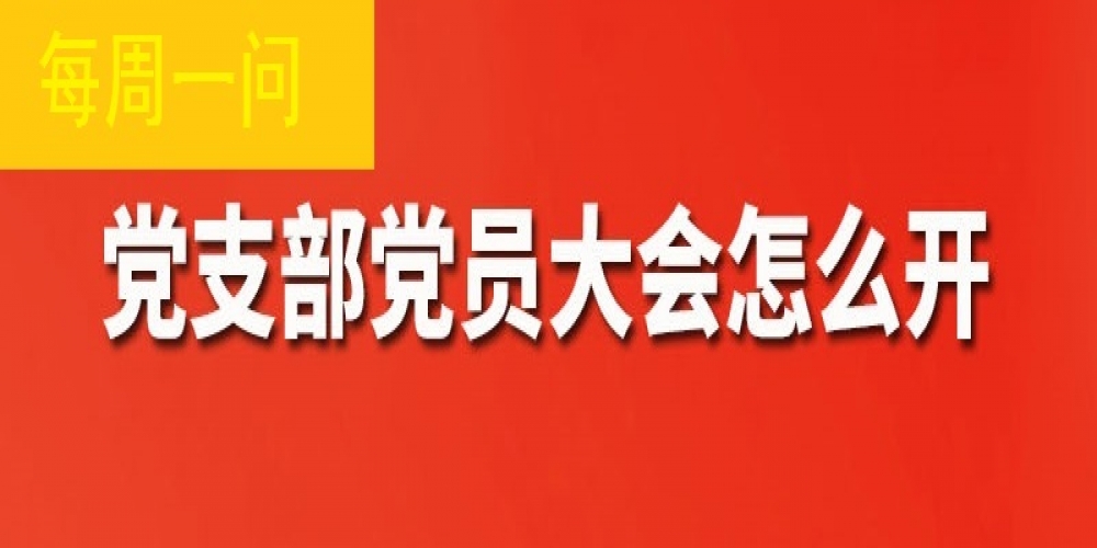 黨支部黨員大會(huì)怎么開？